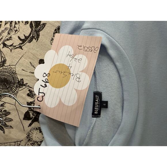 BLEUSALT Shirt Women's 4 Blue Long Sleeve Modal Made in USA - Picture 3 of 5